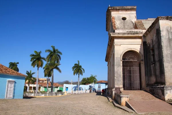 特立尼达 旧城广场市长广场 教科文组织世界遗产所在地 古巴地标 — 图库照片