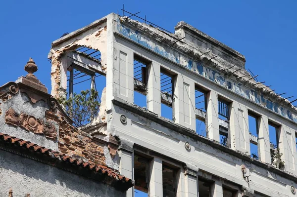 Havana Cuba Luty 2011 Zniszczony Budynek Czasów Kolonialnych Hawanie Kubie — Zdjęcie stockowe