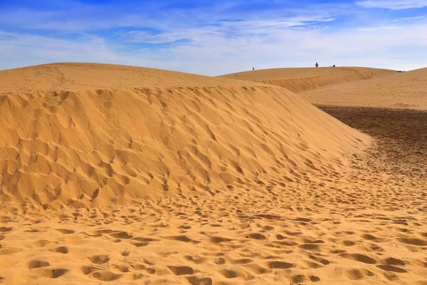 グラン カナリア砂丘 マスパロマス砂漠の風景 カナリア諸島の自然 — ストック写真