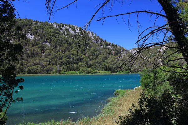 Croácia Natureza Parque Nacional Krka Dalmácia Bela Paisagem Fluvial — Fotografia de Stock