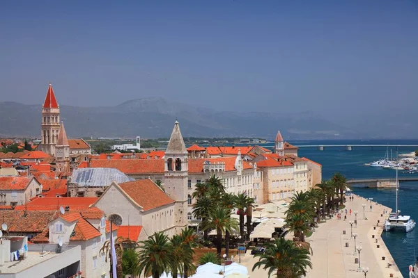 Krajobraz Miasta Trogir Chorwacji Skyline Trogir Chorwacja — Zdjęcie stockowe