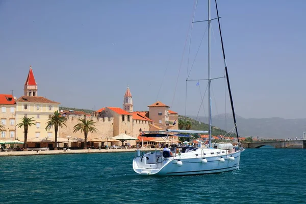 Trogir Croazia Giugno 2021 Visita Barca Trogir Croazia Trogir Una — Foto Stock