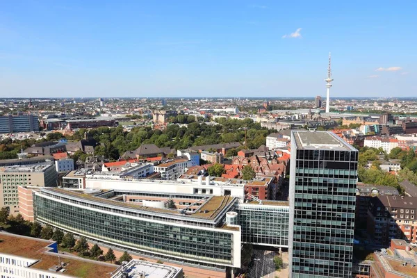 Hamburg city aerial view, Germany. Modern architecture of Neustadt, Hamburg.