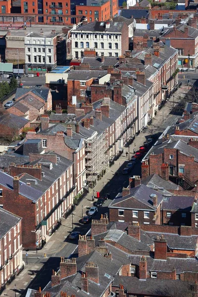 Liverpool Calles Residenciales Ciudad Condado Merseyside Del Noroeste Inglaterra Reino —  Fotos de Stock