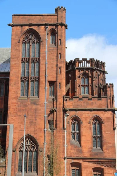 Manchester Storbritannien Stadsarkitekturen Manchester Storbritannien John Rylands Bibliotek — Stockfoto