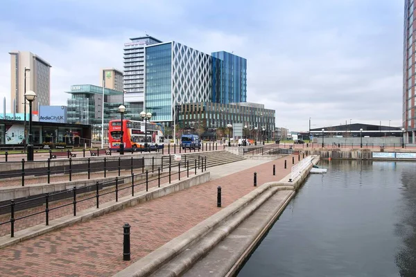 Manchester Storbritannia April 2013 Street View Mediacity Manchester Storbritannia Mediacityuk – stockfoto