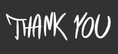 Teşekkür ederim - el yazısı işareti. Teşekkürler, afiş..