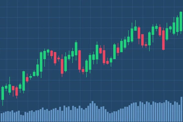 烛台图为投资图解 恐怖的上升趋势 适用于证券交易 外汇交易和加密价格分析 — 图库矢量图片