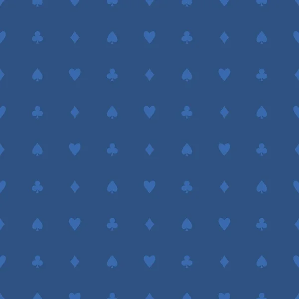 Blaue Casino Textur Vektor Poker Nahtloses Design Kartenspiel Casino Tischdecke — Stockvektor