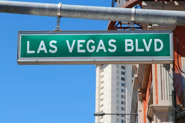 Las Vegas Nevada Las Vegas Boulevard Skylt Strip — Stockfoto