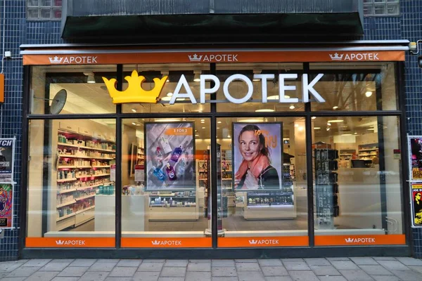 Stockholm Schweden August 2018 Apotheke Apotek Stockholm Schweden Monatliche Konsumausgaben — Stockfoto