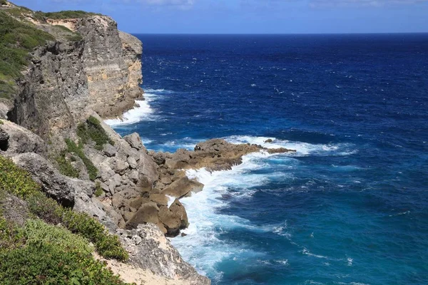 Guadeloupe Manzarası Porte Enfer Cehennem Kapısı Karayip Manzarası — Stok fotoğraf