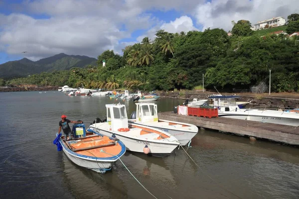 Guadeloupe Ranska Joulukuu 2019 Satamaveneet Trois Rivieresissä Guadeloupen Saarilla Guadeloupella — kuvapankkivalokuva