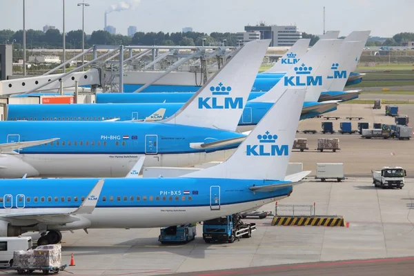 Amsterdam Κατω Χωρεσ Ιουλίου 2017 Στόλος Της Klm Airlines Στο — Φωτογραφία Αρχείου