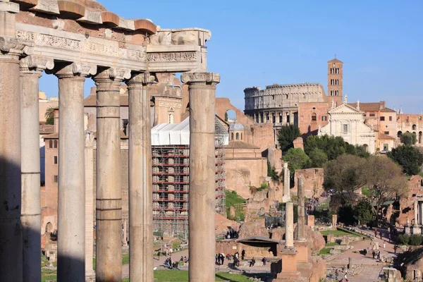 Roman Forum 로마의 로마누스 이탈리아 로마의 랜드마크 — 스톡 사진