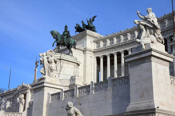 Rome Mijlpaal Italië Vittoriano Monument Altare Della Patria Rome — Stockfoto