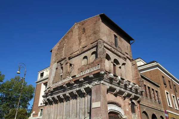 Rom Italien Casa Dei Crescenzi Mittelalterliches Wahrzeichen Des Forum Boarium — Stockfoto