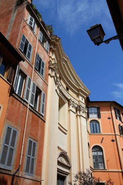 Quartiere Trastevere Roma Rione Trastevere Strade Pittoresche Roma Italia Chiesa — Foto Stock