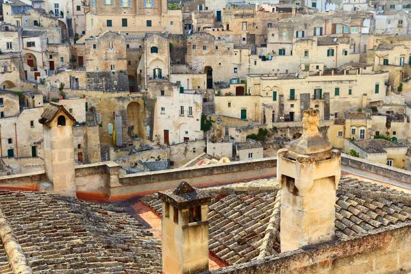 Sassi Districts Matera Italy Ancient Town Basilicata Region Unesco World — Stock Photo, Image