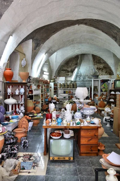 Grottaglie Itália Junho 2017 Uma Loja Artesanato Cerâmica Tradicional Grottaglie — Fotografia de Stock