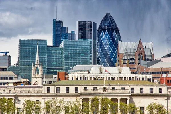Skyline Londra Regno Unito Paesaggio Urbano Con Edifici Moderni — Foto Stock