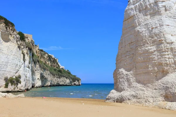 Národní Park Gargano Itálii Pláž Pizzomunno Vieste Italská Krajina — Stock fotografie