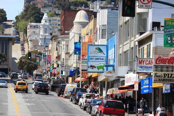 San Francisco Usa Aprile 2014 Broadway Street San Francisco Usa — Foto Stock