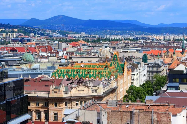 Budapeste Cidade Hungria Vista Cidade Com Distrito Lipotvaros — Fotografia de Stock