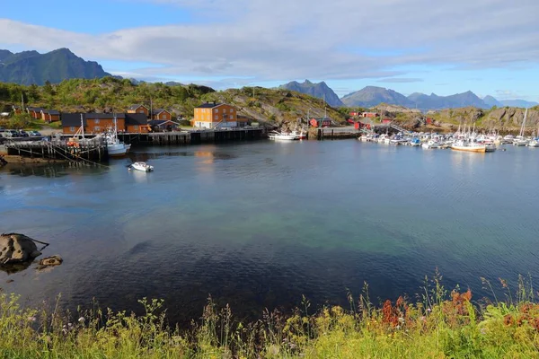 Norveç Lofoten Adalar Stamsund Balıkçılık Liman Nordland County — Stok fotoğraf