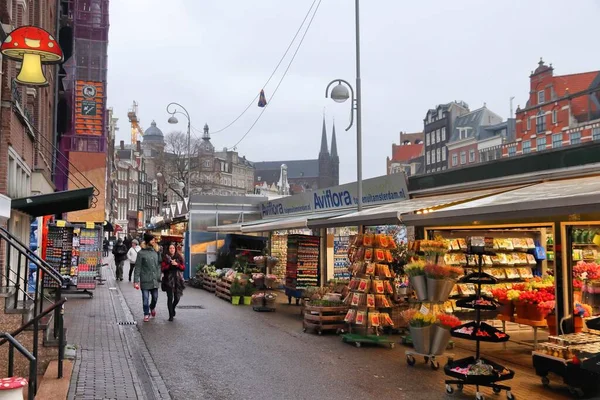 Amsterdam Paesi Bassi Dicembre 2018 Mercato Dei Fiori Bloemenmarkt Amsterdam — Foto Stock