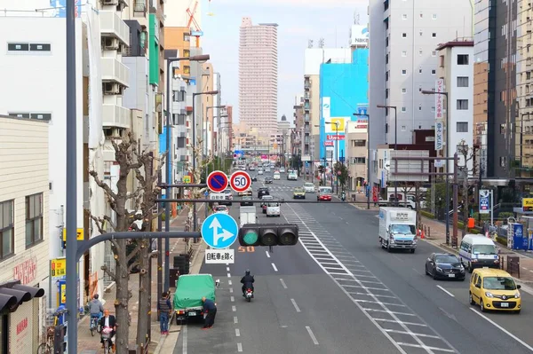 日本大阪 2016年11月22日 日本大阪的交通拥挤 大阪是日本第二大城市 930万人 — 图库照片