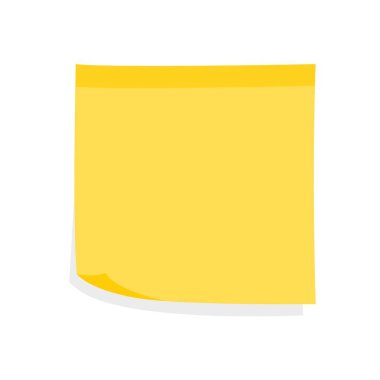 Kopyalama uzayı ile izole edilmiş sarı yapışkan not mesajı. Boş kağıt sarı yapışkan not.