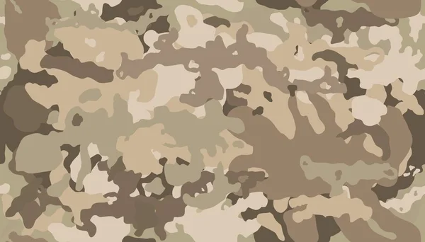 Woestijn Camouflage Patroon Militaire Camouflage Mode Print Camouflage Naadloos Patroon — Stockvector