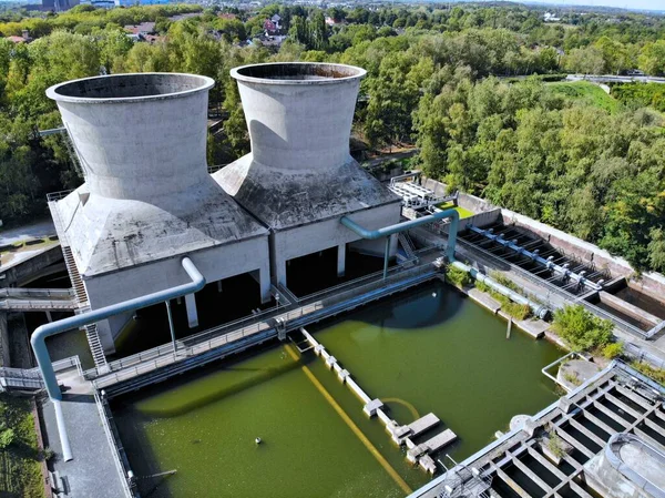 Miasto Bochum Niemcy Dziedzictwo Przemysłowe Regionu Ruhry Poprzedni Widok Drona — Zdjęcie stockowe