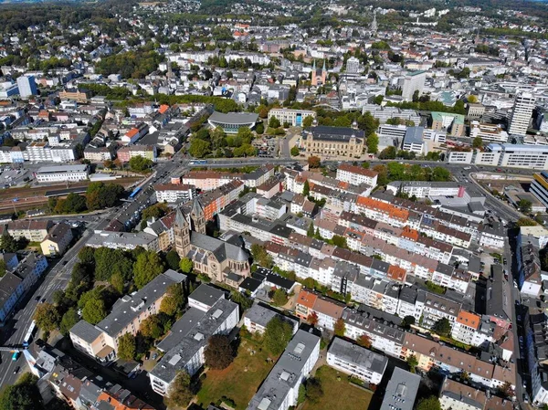 Wuppertal Cidade Vista Aérea Alemanha Cityscape Centro Elberfeld Distrito — Fotografia de Stock