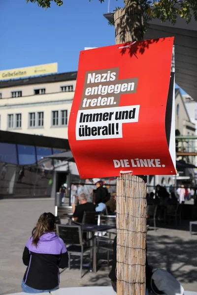 Wuppertal Germany September 2020 Виборчі Постери Die Linke Ліві Політичної — стокове фото