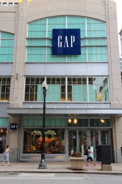 Chicago Usa Června 2013 Gap Módní Obchod Chicagu Gap Inc — Stock fotografie