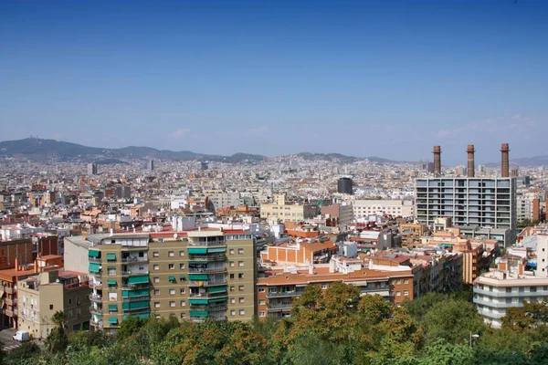 Paisaje Urbano Barcelona Con Los Distritos Francia Xica Raval Barcelona — Foto de Stock