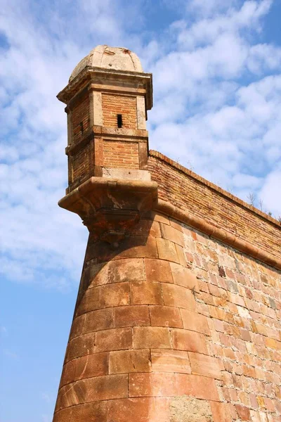 Fortaleza Militar Castelo Montjuic Barcelona Marco Cidade Barcelona Espanha — Fotografia de Stock