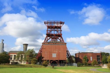 Gelsenkirchen, Almanya. Ruhr bölgesinin sanayi mirası. Zeche Consolidation - eski kömür madeni. Alman endüstrisi.