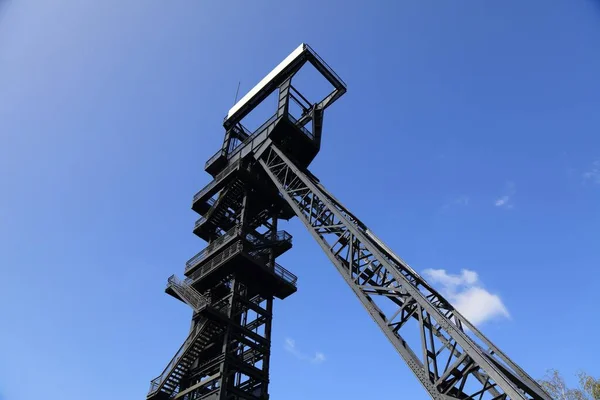 Mio Headframe Germania Miniera Carbone Ora Monumento Industriale Zeche Holland — Foto Stock