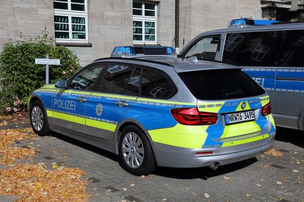 Bochum Alemania Septiembre 2020 Vehículo Policía Alemán Estacionado Bochum Policía — Foto de Stock