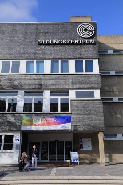 학교와 도서관 Bildungszentrum School Library Building Gelsenkirchen 이곳에는 폴크스 고등학교 — 스톡 사진