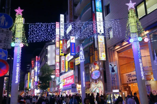 Tokio Japan November 2016 Der Nacht Weihnachten Besuchen Menschen Den — Stockfoto