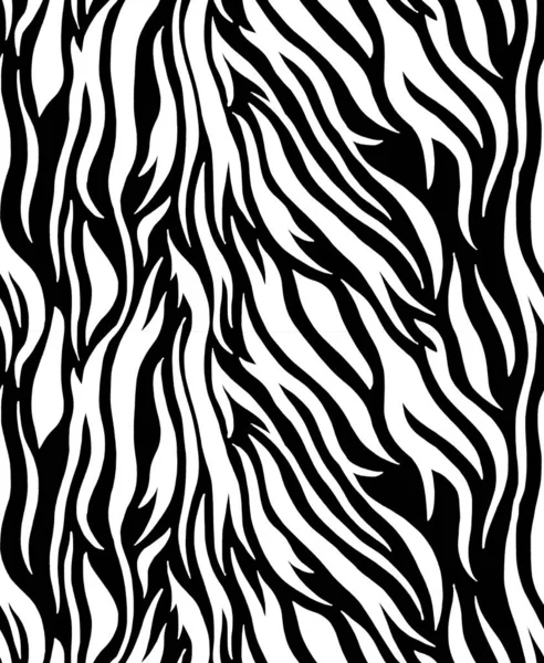 Зебра Полосы Рисунок Вектора Шаблона Зебра Полосы Моды Текстура Печати — стоковый вектор