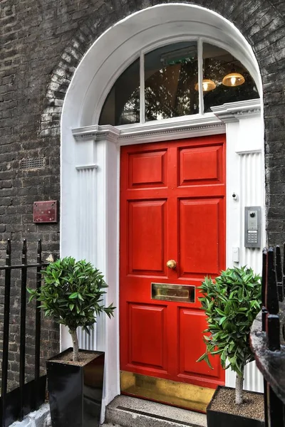 London Arkitektur Storbritannien Vacker Georgiansk Ytterdörr — Stockfoto