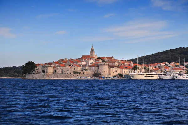 Kroatien Korcula Stad Medeltida Befäst Stad Korcula — Stockfoto