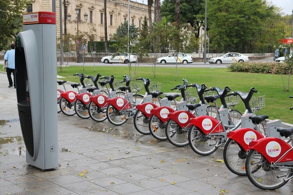 Sevilla cykeluthyrning. — Stockfoto