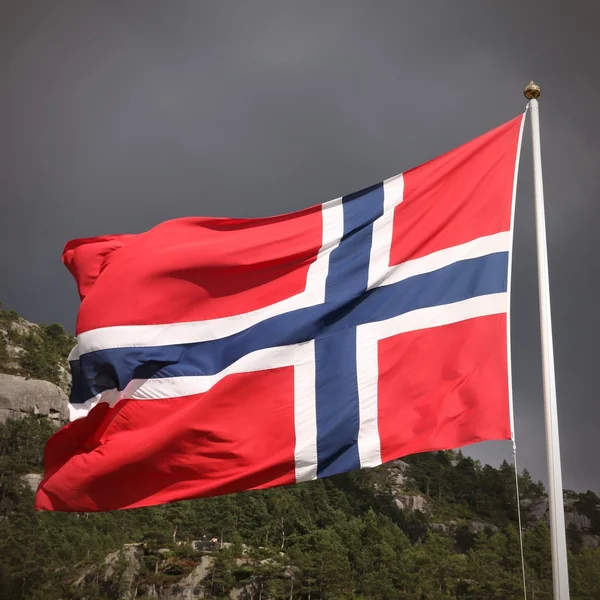 Norwegische Flagge — Stockfoto