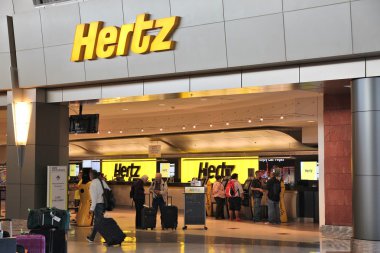 Hertz car rental clipart